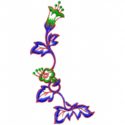 Flowers And Tree Embroidery Design 11